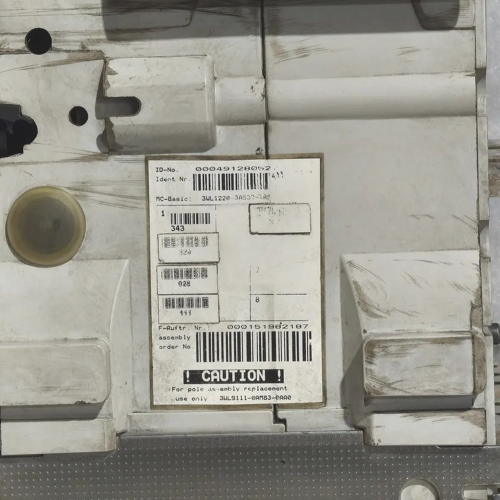 Siemens 3WL1220-3FB36-4GA4 WL II 2000S Air Circuit Breaker PROFIBUS ETU45B