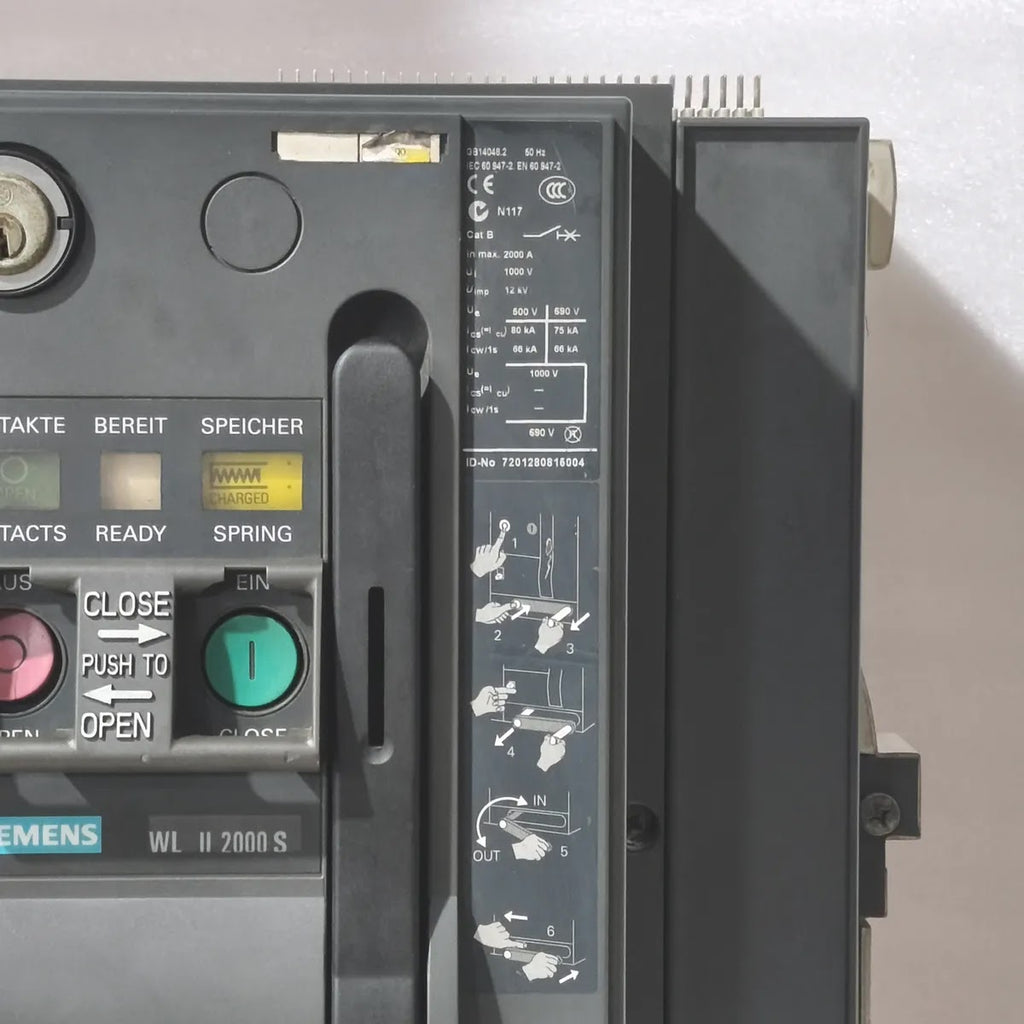 Siemens 3WL1220-3FB36-4GA4 WL II 2000S Air Circuit Breaker PROFIBUS ETU45B