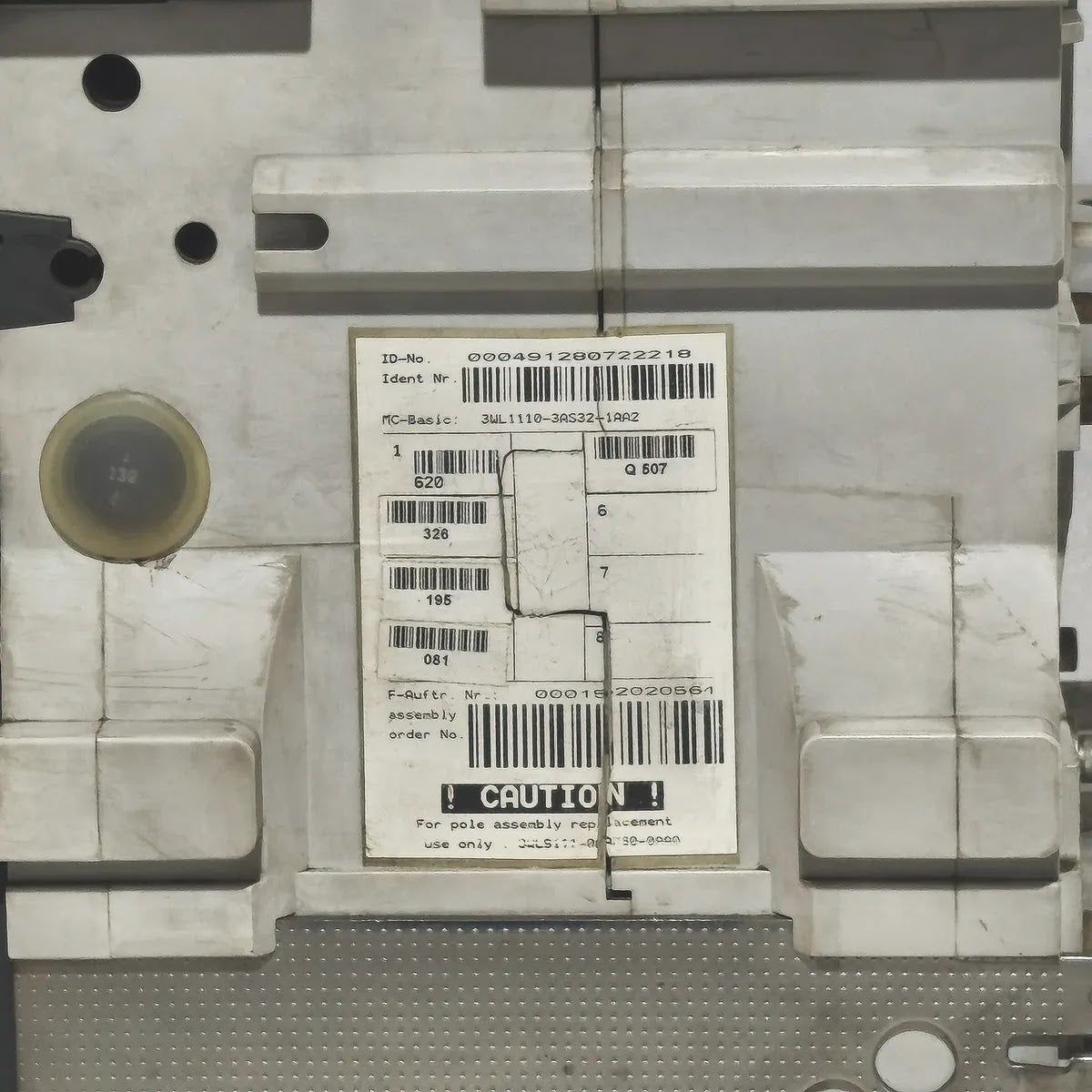 Siemens WL I 800 S Air Circuit Breaker 3WL1108-3CB36-4GA4 800A ETU25B 3P