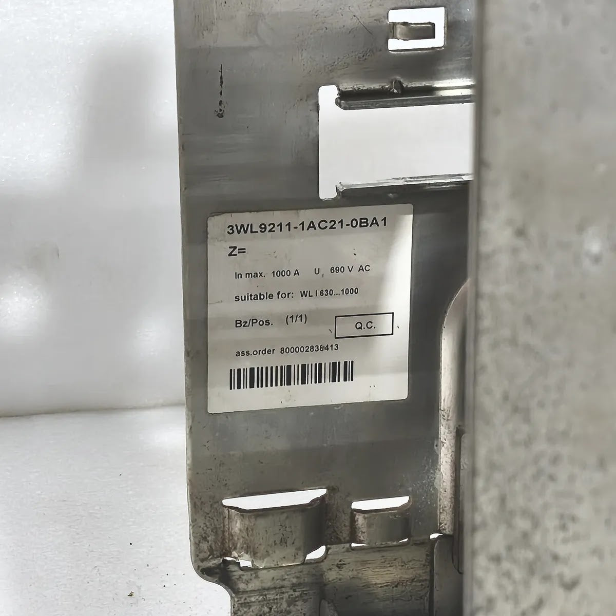 Siemens WL I 800 S Air Circuit Breaker 3WL1108-3CB36-4GA4 800A ETU25B 3P