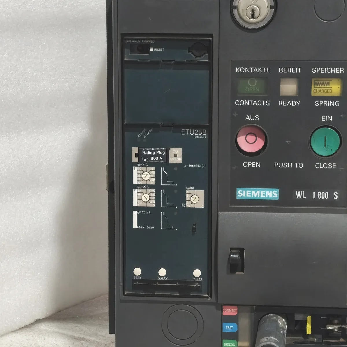 Siemens WL I 800 S Air Circuit Breaker 3WL1108-3CB36-4GA4 800A ETU25B 3P