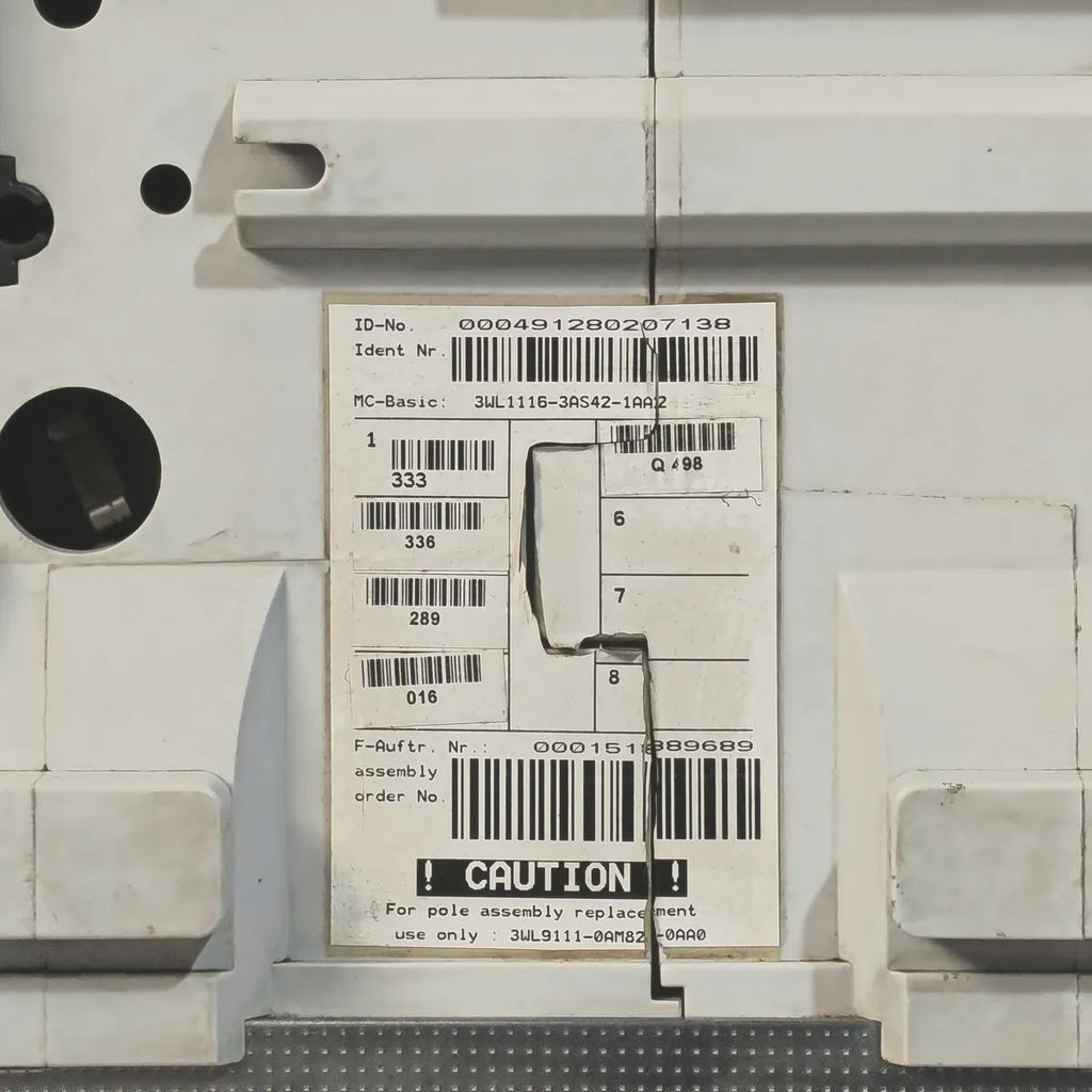 Siemens 3WL1112-2CB46-4GS4 Air Circuit Breaker WL I 1250 N 1250A 1000V ETU25B