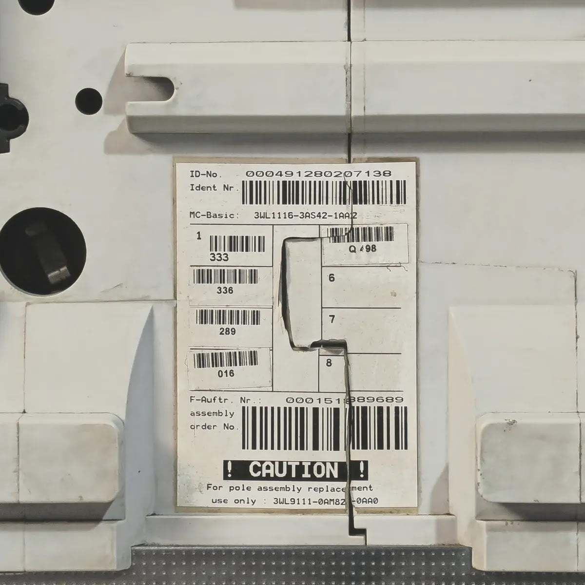 Siemens 3WL1112-2CB46-4GS4 Air Circuit Breaker WL I 1250 N 1250A 1000V ETU25B