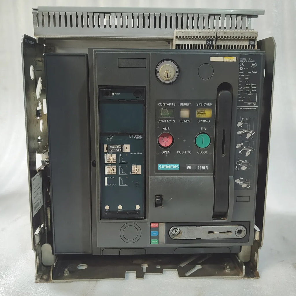 Siemens 3WL1112-2CB46-4GS4 Air Circuit Breaker WL I 1250 N 1250A 1000V ETU25B