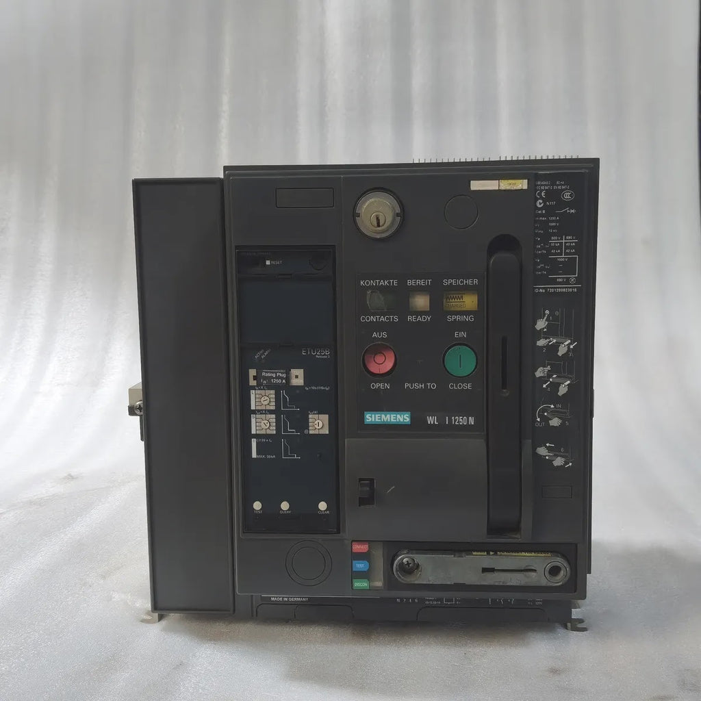 Siemens 3WL1112-2CB46-4GS4 Air Circuit Breaker WL I 1250 N 1250A 1000V ETU25B