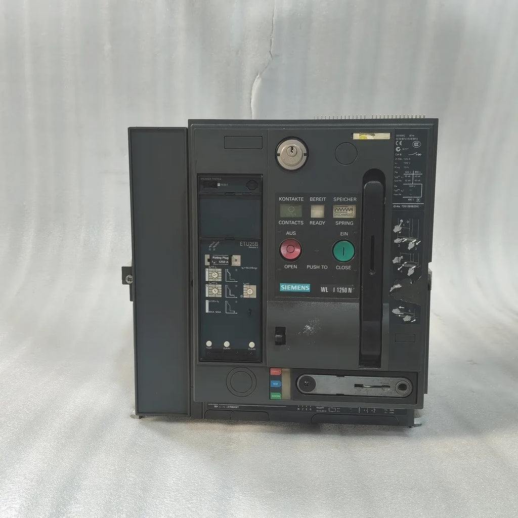 Siemens 3WL1112-2CB45-4GS4-Z ACB WL I 1250 N 1250A 1000V AC ETU25B Cat B