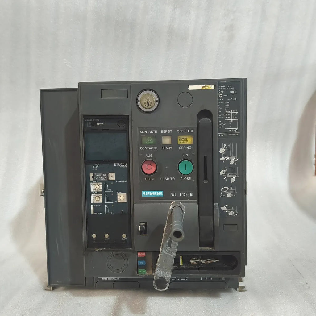 Siemens 3WL1112-2CB46-4GS4-Z Air Circuit Breaker WL I 1250 N 4-Pole 1250A 1000V