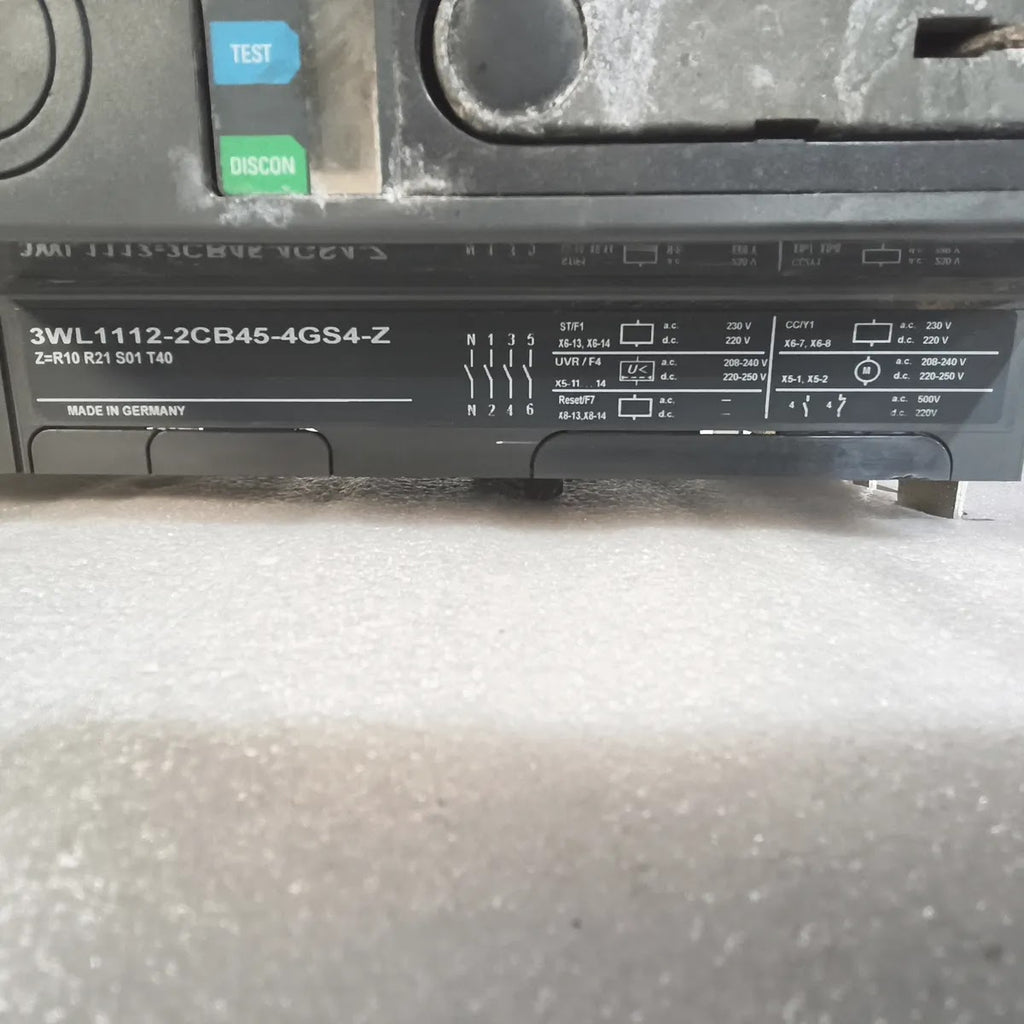 Siemens 3WL1112-2CB46-4GS4-Z Air Circuit Breaker WL I 1250 N 4-Pole 1250A 1000V