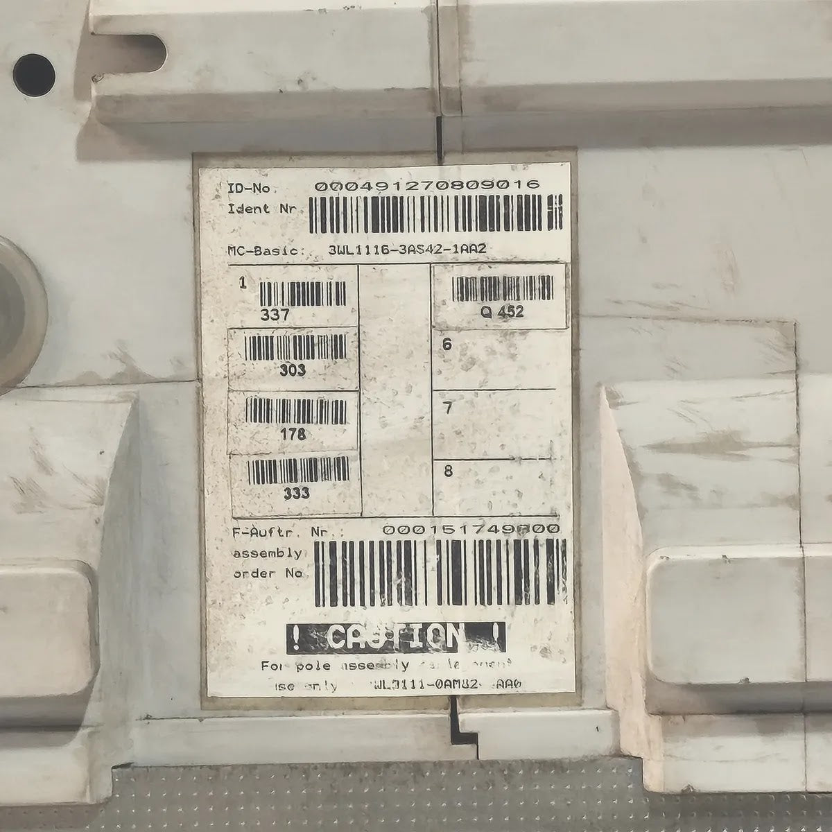 Siemens 3WL1112-2CB46-4GS4-Z ACB WL I 1250 N 1250A 1000V 12kV Rating Plug 1250A