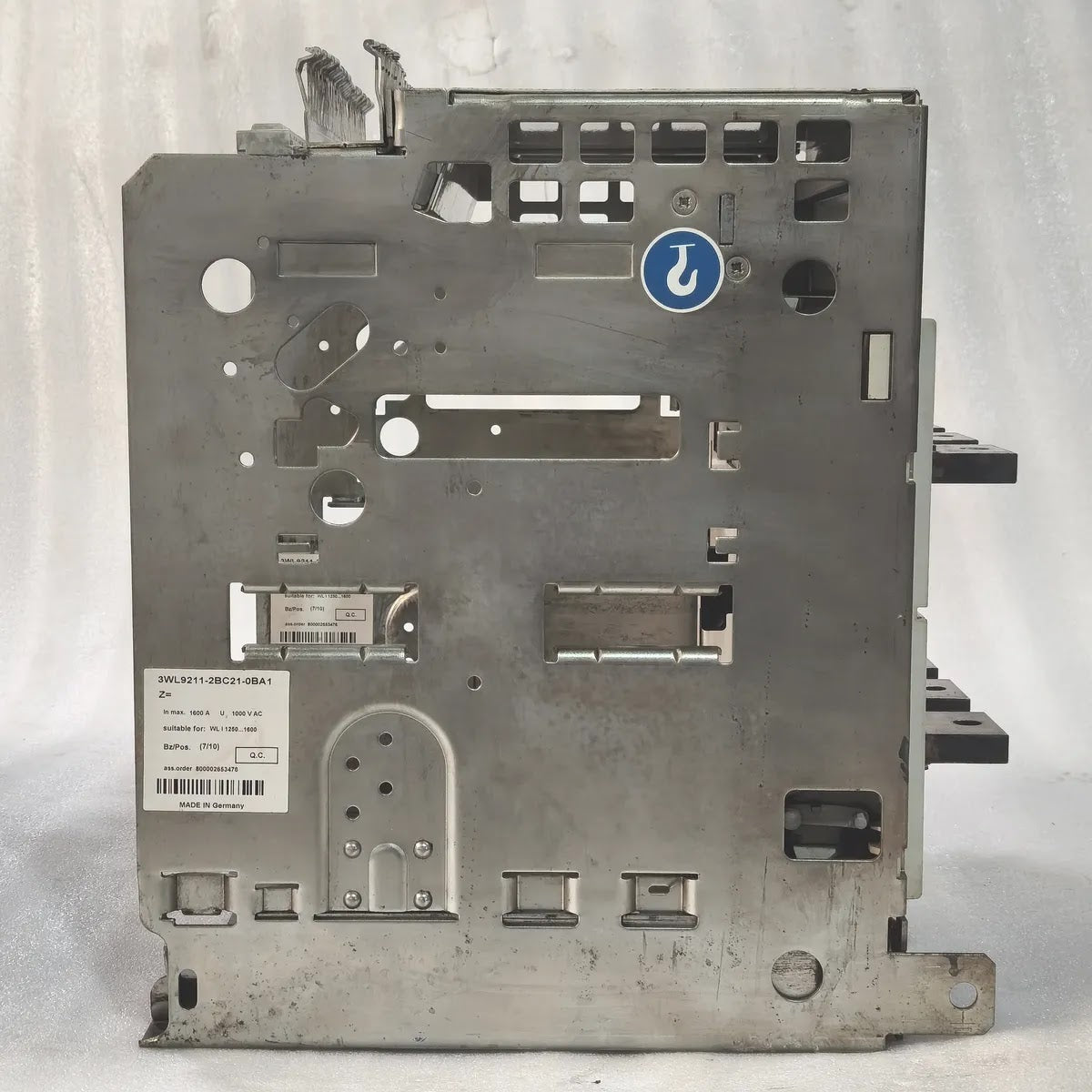 Siemens 3WL1112-2CB46-4GS4-Z ACB WL I 1250 N 1250A 1000V 12kV Rating Plug 1250A
