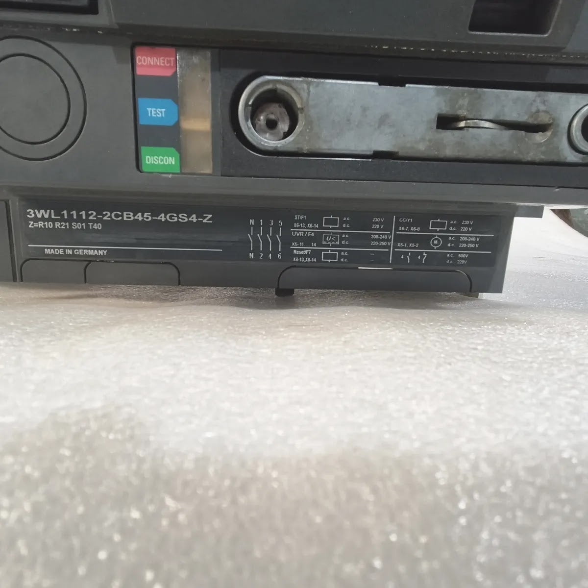 Siemens 3WL1112-2CB46-4GS4-Z ACB WL I 1250 N 1250A 1000V 12kV Rating Plug 1250A