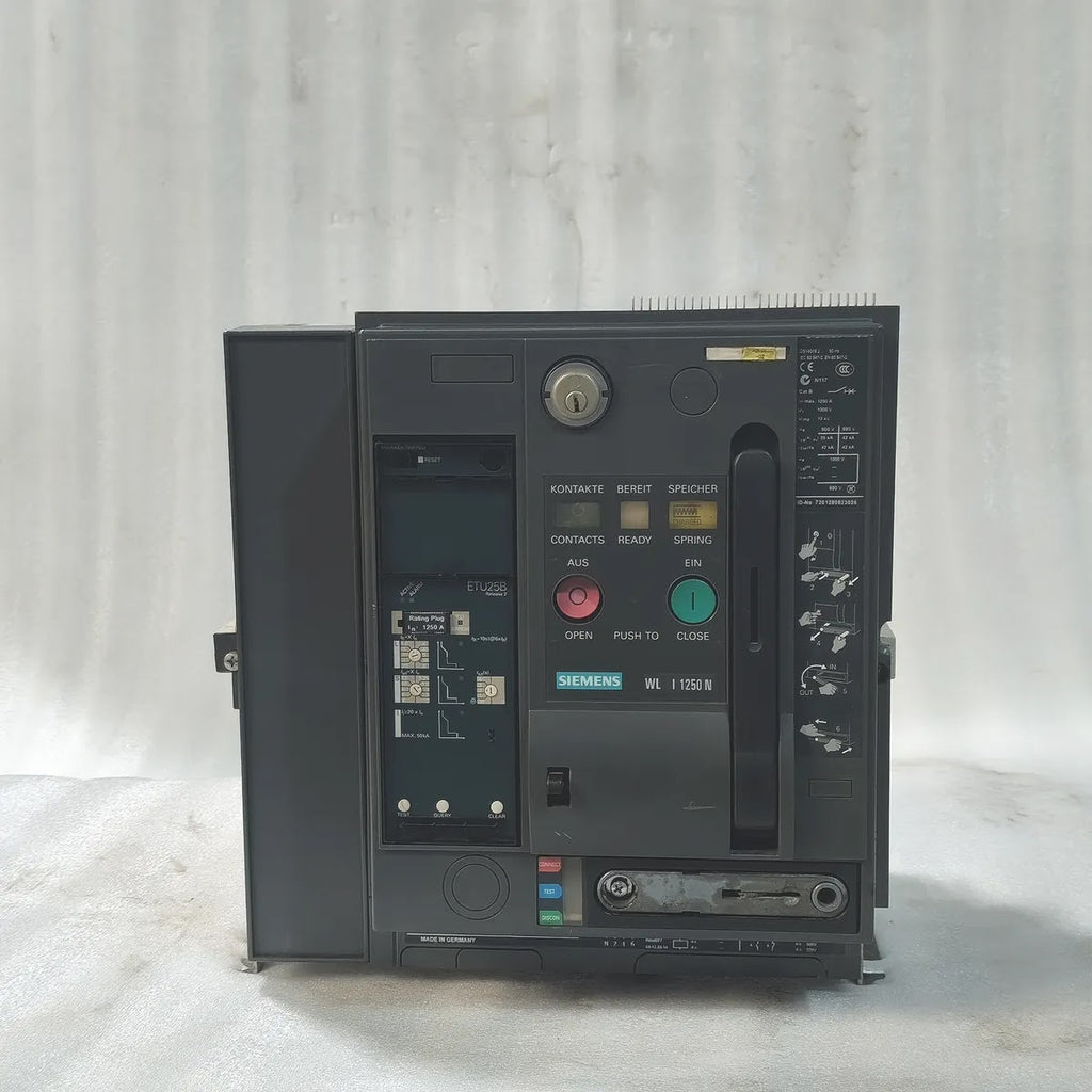 Siemens WL I 1250 N Air Circuit Breaker 3WL1116-3AS42-1AA2 1250A 1000V 55kA