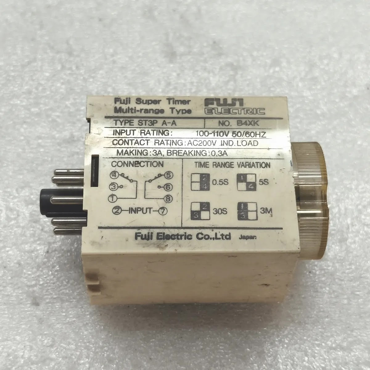 FUJI ELECTRIC ST3P-A-A Super Timer 100-110V 0.5s-3min