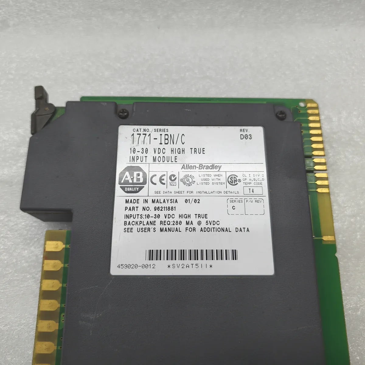 A Bradley 1771-IBN/C 10-30 VDC HIGH TRUE INPUT MODULE SERIES C REV D03