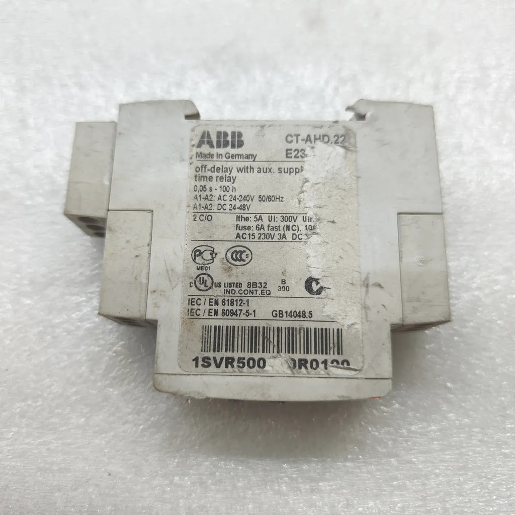 ABB CT-AHD.22 E234 OFF-DELAY TIME RELAY 0.05s-100h AC 24-240V DC 24-48V 2 C/O