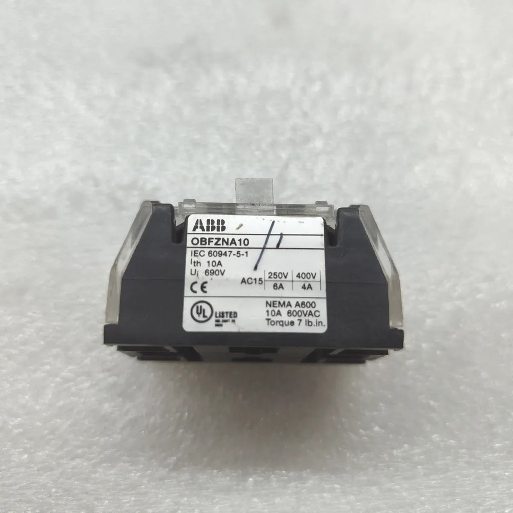 ABB OBFZNA10 AUXILIARY CONTACT BLOCK IEC 60947-5-1 10A 690V AC15