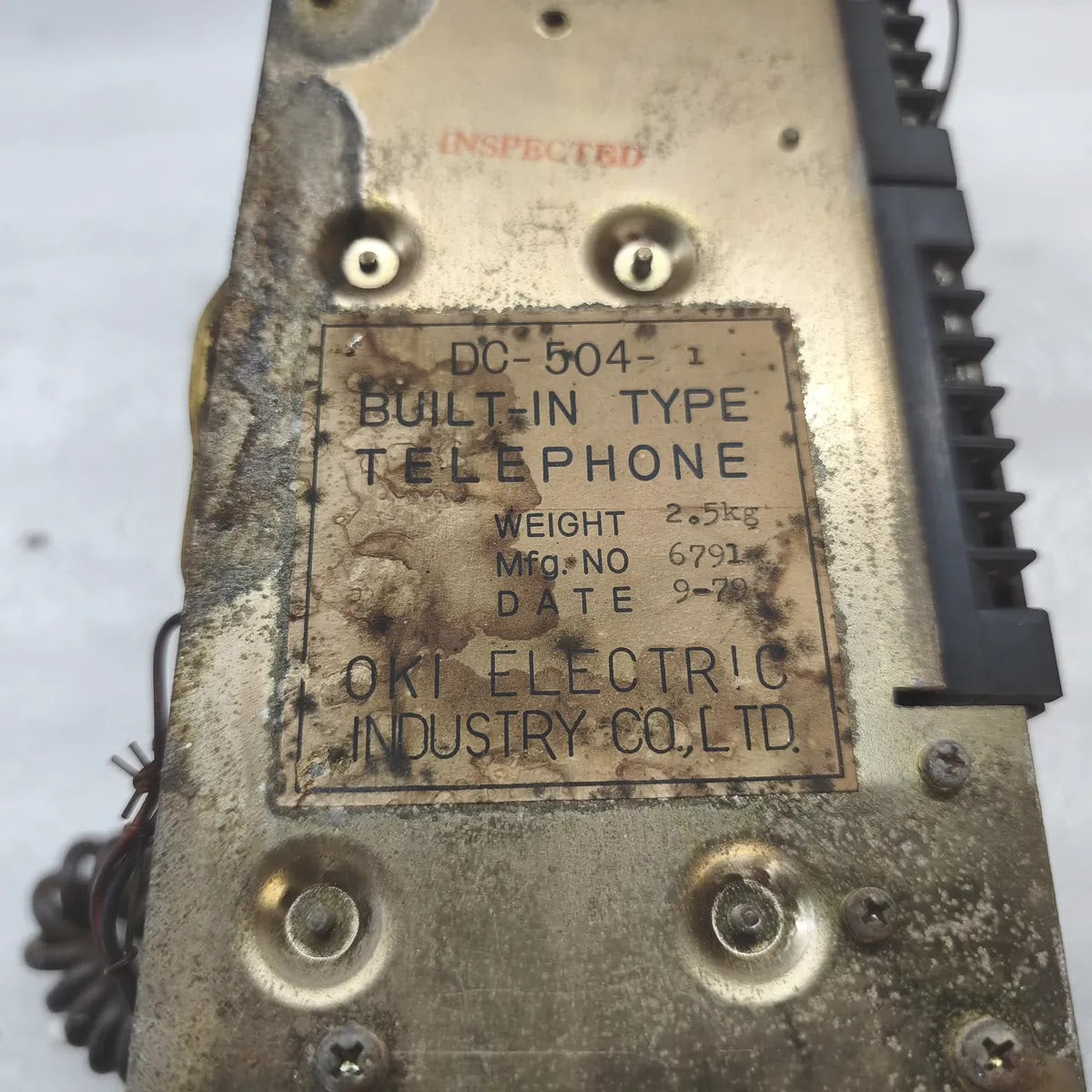 OKI ELECTRIC INDUSTRY DC-504-1 BUILT-IN TYPE TELEPHONE 2.5kg Marine Ship