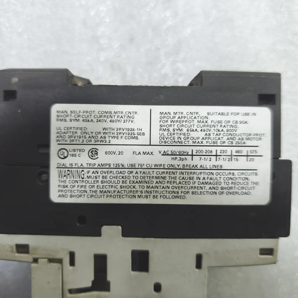 SIEMENS 3RV1021-4BA15 SIRIUS Motor Starter Protector 14-20A 690V 50kA CLASS 10