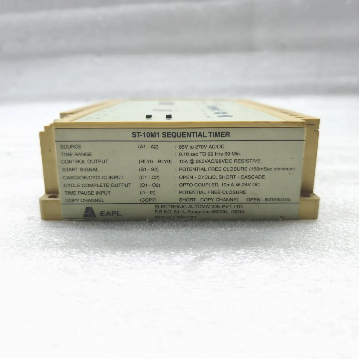 EAPL ST-10M1 SEQUENTIAL TIMER 10-Channel 85-270V AC/DC 10A 250VAC Relay Output