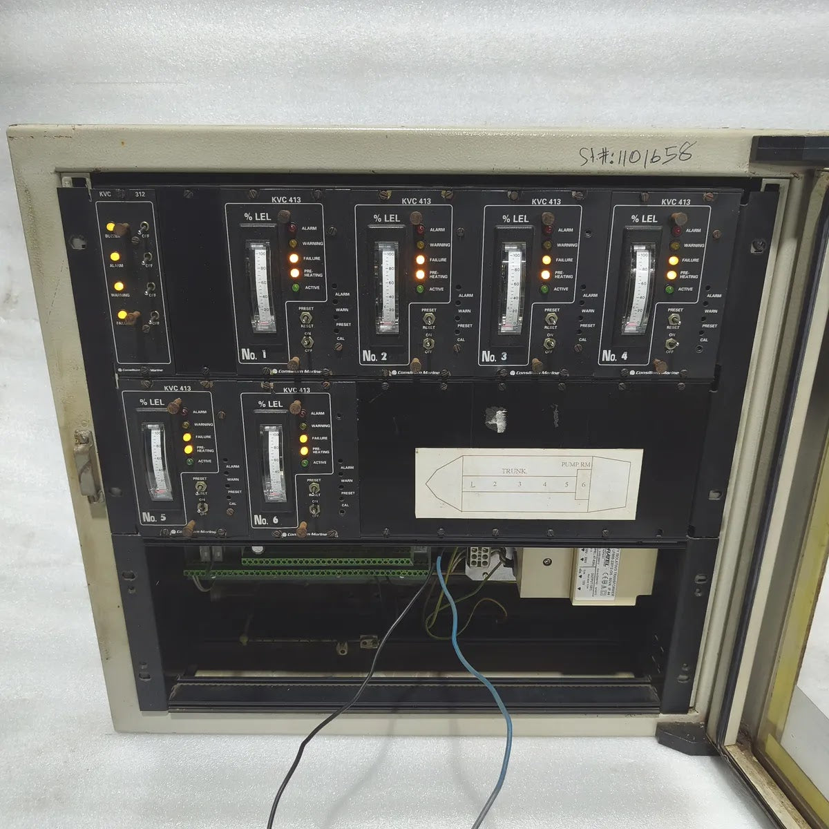 Consilium Marine KVC 413 Gas Detection Control Panel 6-Ch % LEL + KVC 312