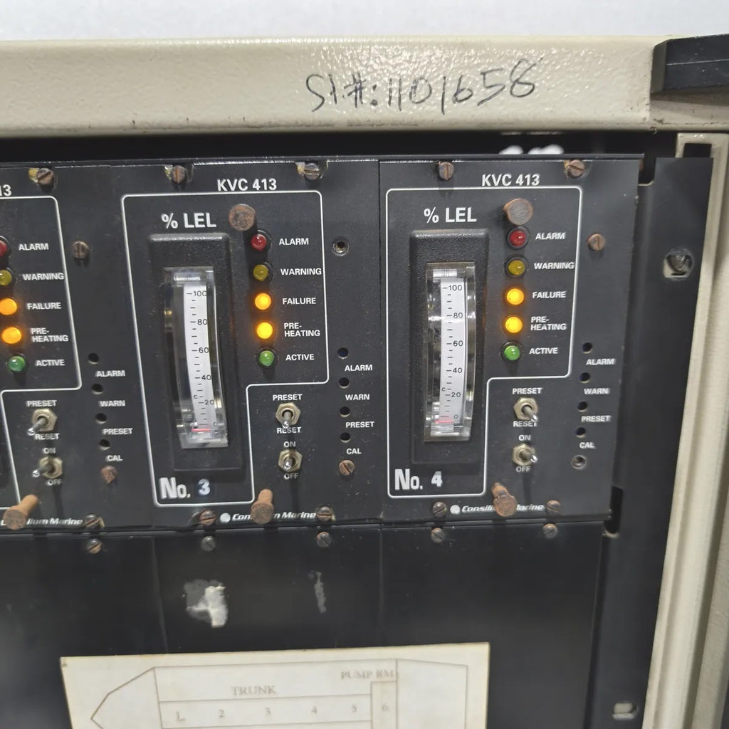 Consilium Marine KVC 413 Gas Detection Control Panel 6-Ch % LEL + KVC 312