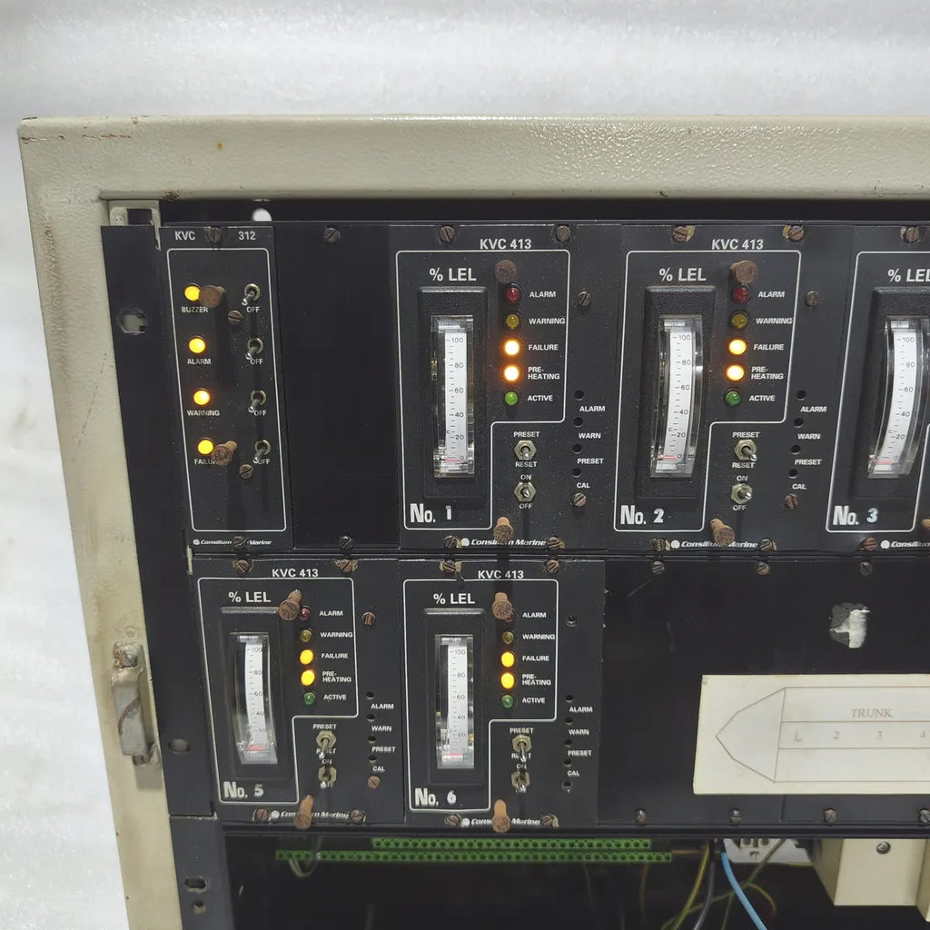 Consilium Marine KVC 413 Gas Detection Control Panel 6-Ch % LEL + KVC 312
