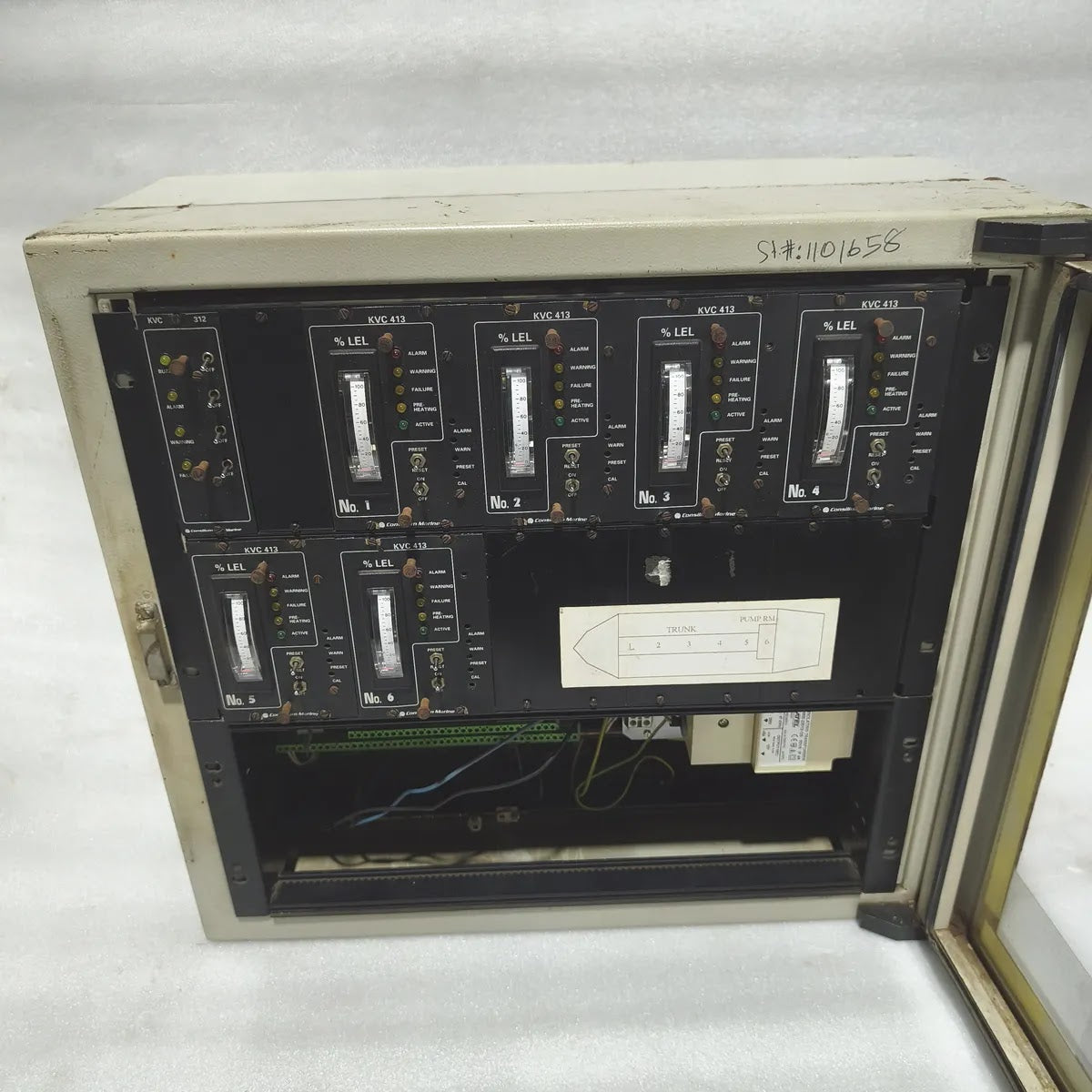 Consilium Marine KVC 413 Gas Detection Control Panel 6-Ch % LEL + KVC 312