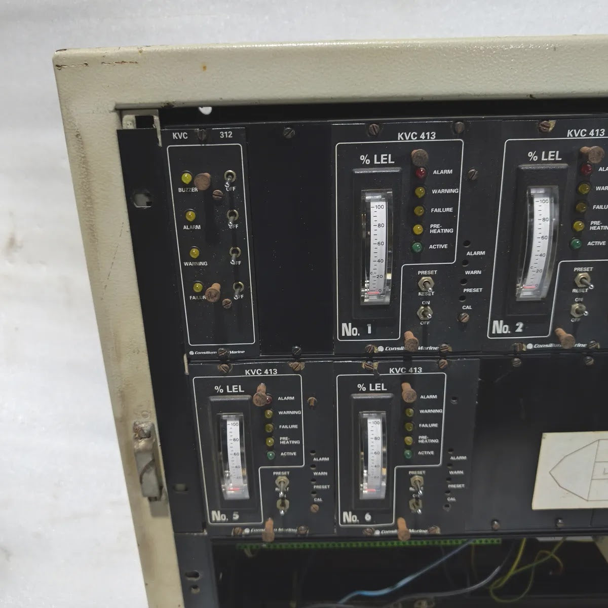 Consilium Marine KVC 413 Gas Detection Control Panel 6-Ch % LEL + KVC 312