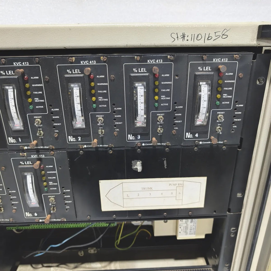 Consilium Marine KVC 413 Gas Detection Control Panel 6-Ch % LEL + KVC 312