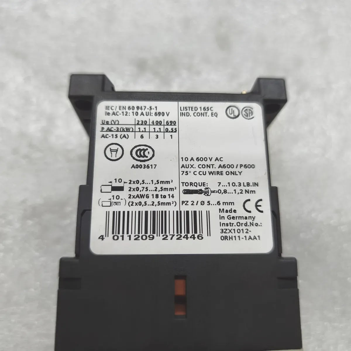 SIEMENS SIRIUS 3RH1122-1AP00 CONTACTOR RELAY 10A 690V 230V 50/60Hz 2NO 2NC