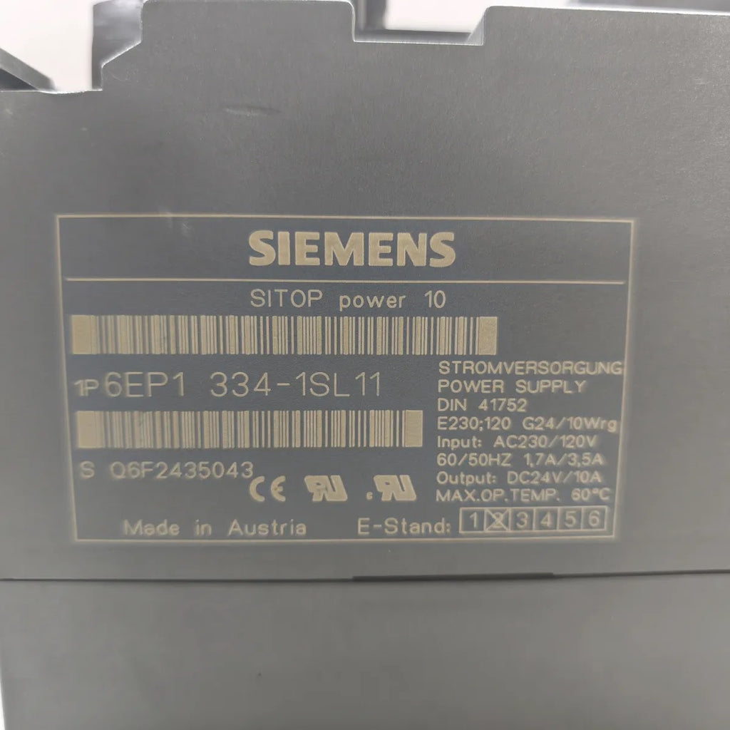 SIEMENS 6EP1 334-1SL11 SITOP Power 10 Power Supply AC230/120V DC24V/10A