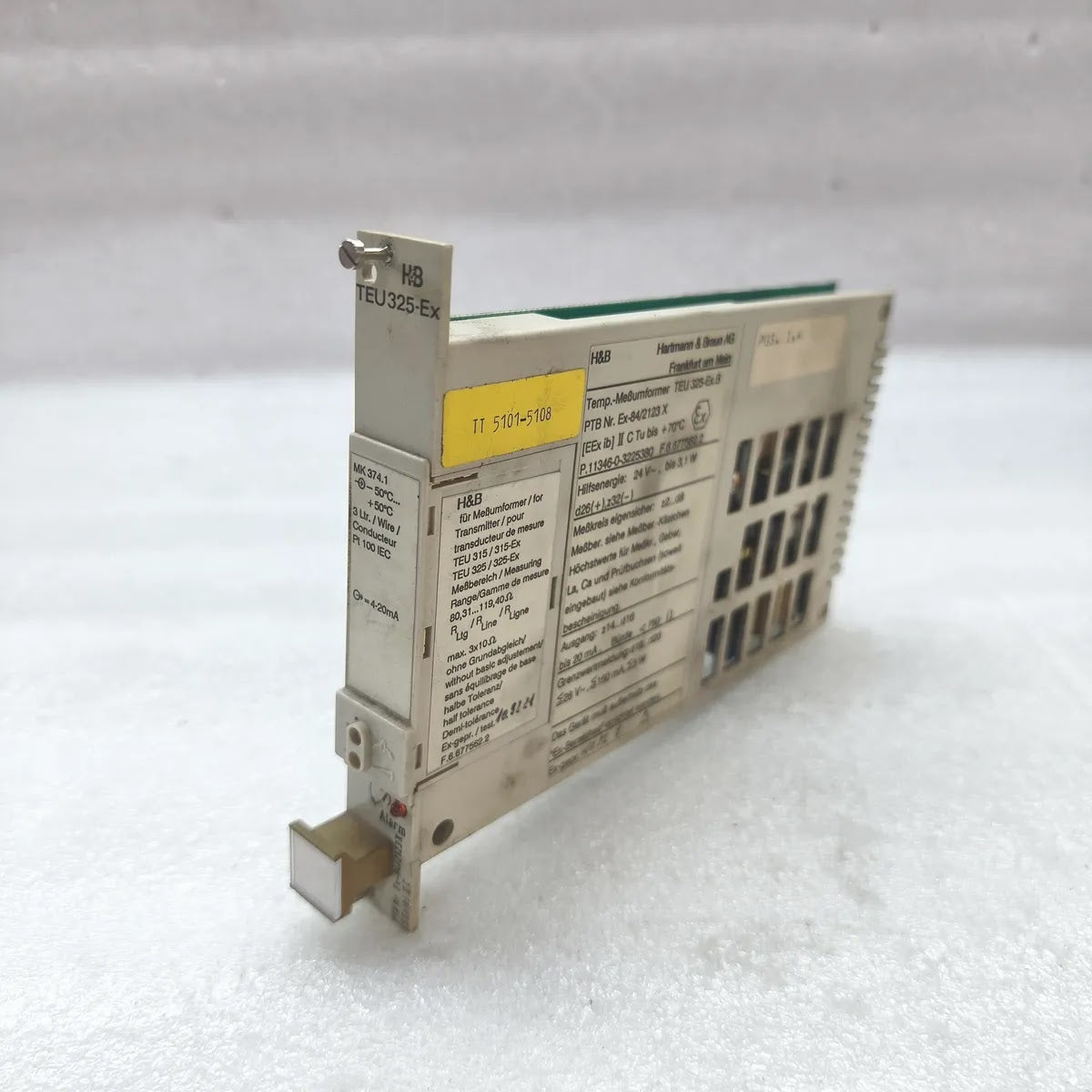 Hartmann & Braun TEU325-Ex Temperature Transmitter Module Pt 100 IEC 4-20mA