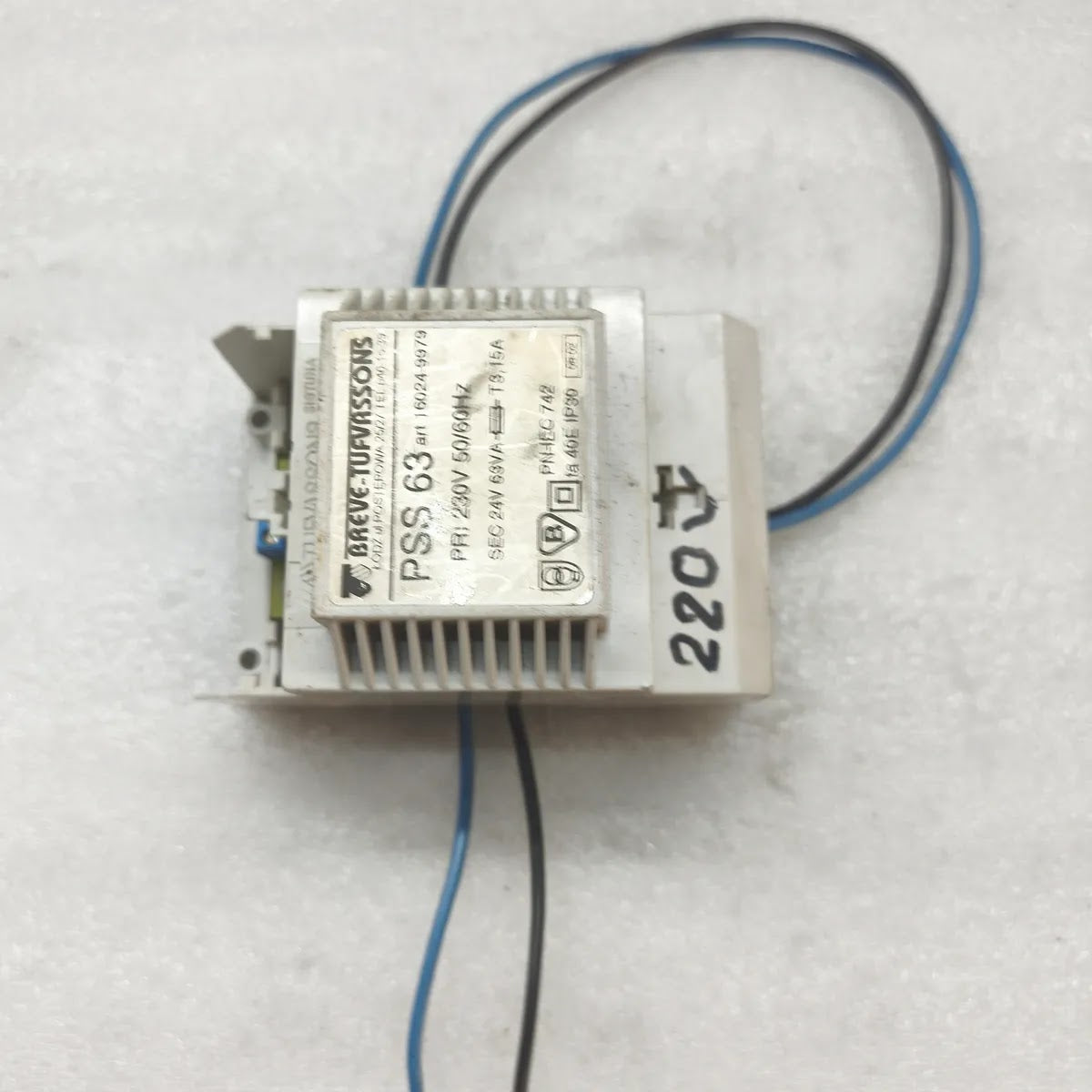 BREVE-TUFVASSONS PSS 63 Safety Isolating Transformer PRI 230V 50/60Hz SEC 24V