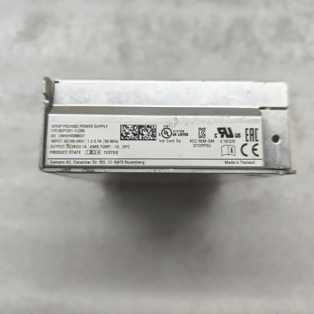 SIEMENS SITOP PSU100D 6EP1331-1LD00 POWER SUPPLY AC100-240V INPUT DC24V/2.1A
