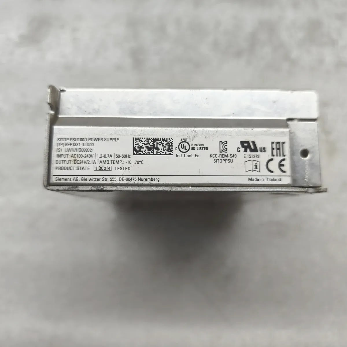 SIEMENS SITOP PSU100D 6EP1331-1LD00 POWER SUPPLY AC100-240V INPUT DC24V/2.1A