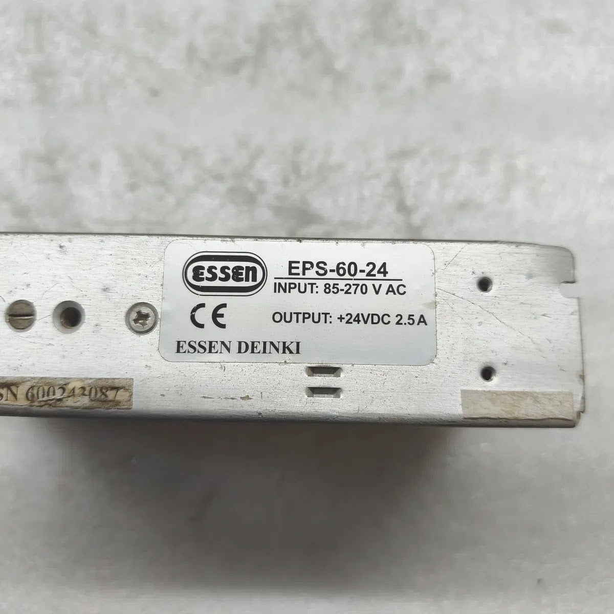 ESSEN DEINKI EPS-60-24 Switching Power Supply 85-270V AC INPUT +24VDC 2.5A