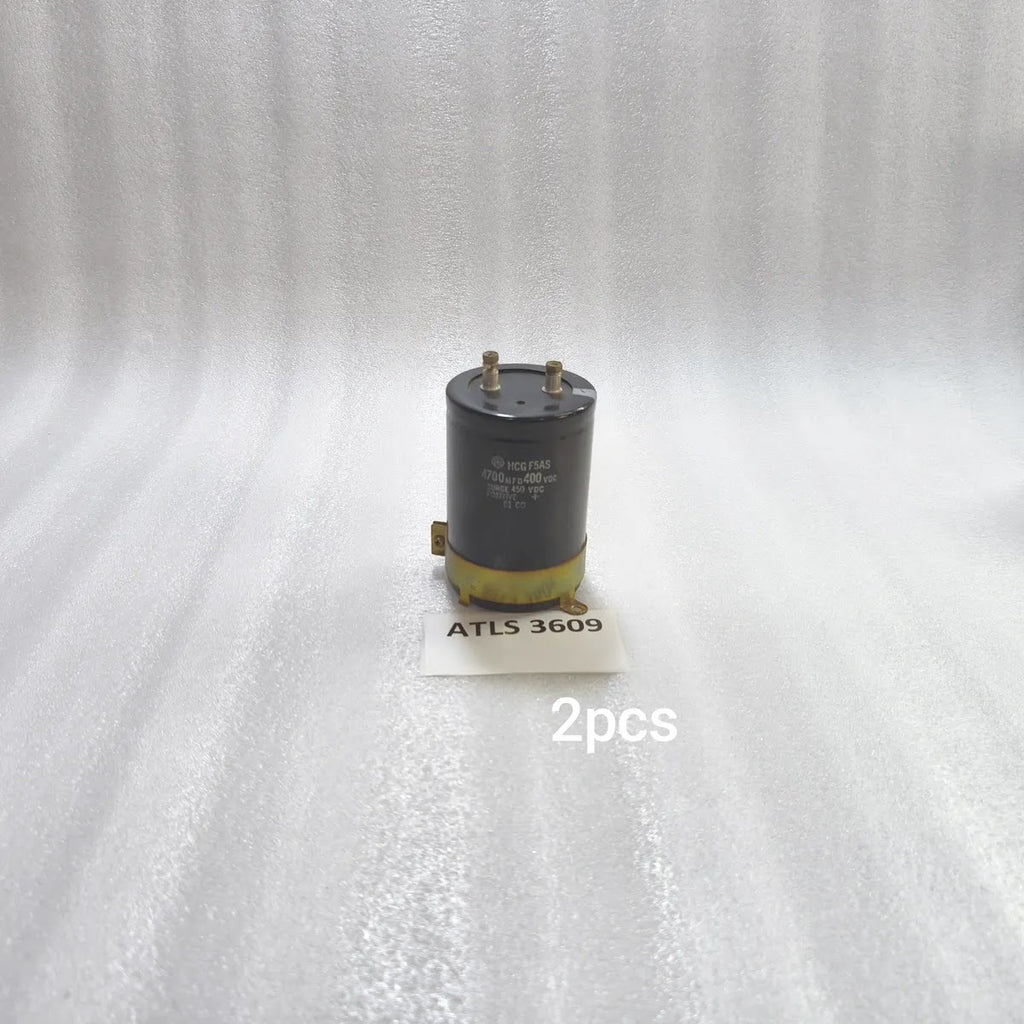 HCG F5AS Electrolytic Capacitor 4700 MFD 400 VDC Surge 450 VDC Positive