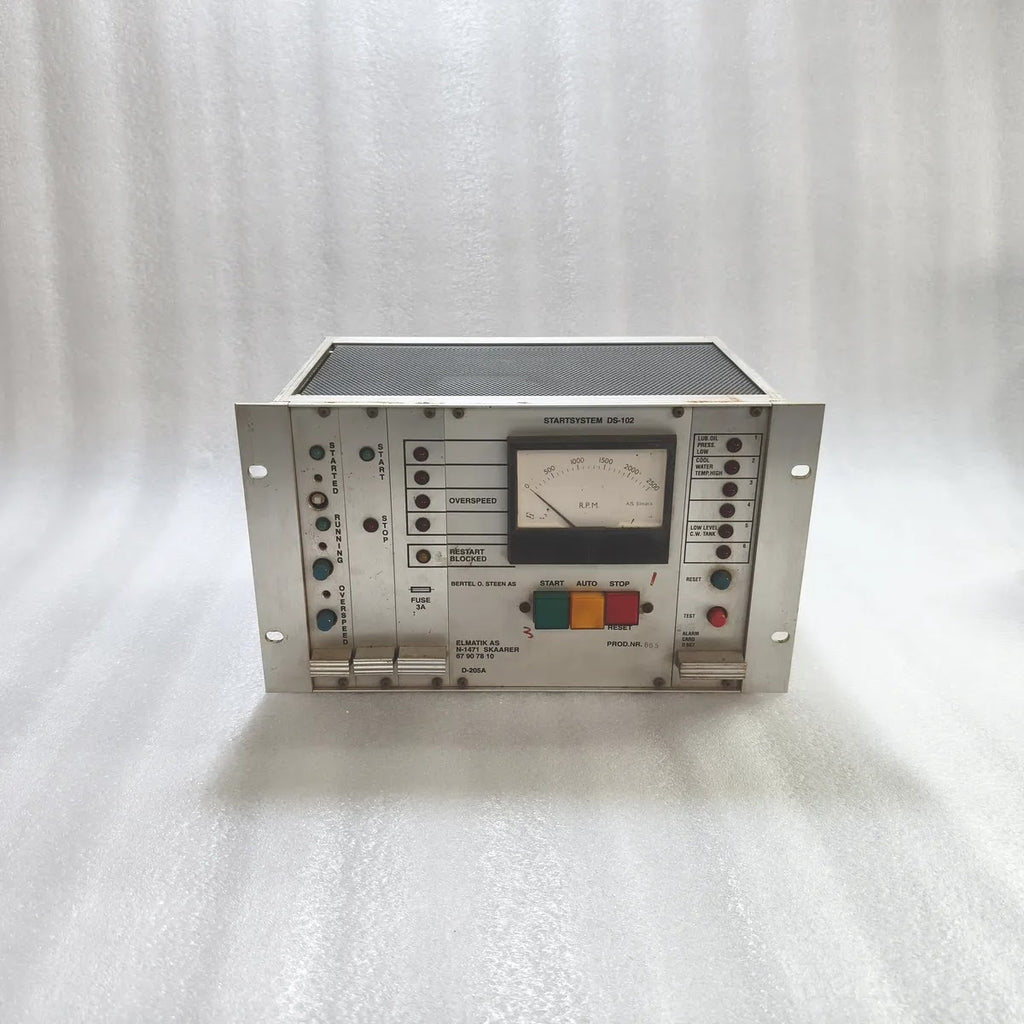 ELMATIK AS STARTSYSTEM DS-102 Engine Start Control Panel PROD.NR. 865 FUSE 3A