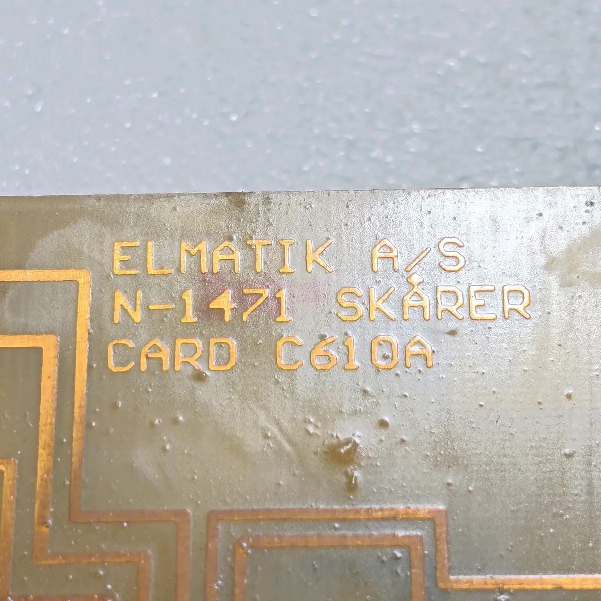ELMATIK A/S Terminal Card Assembly CARD C510A/ CARD C610A N-1471 with D-Sub