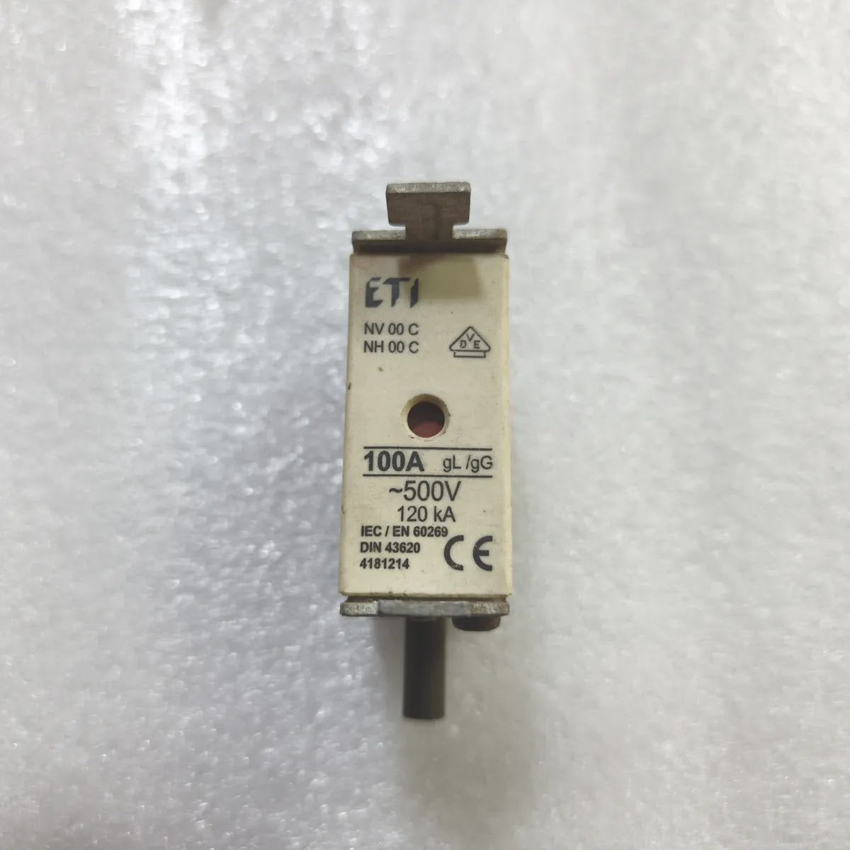 ETI NV 00 C/ NH 00 C NH FUSE 100A gL/gG ~500V 120 kA IEC/EN 60269 DIN 43620