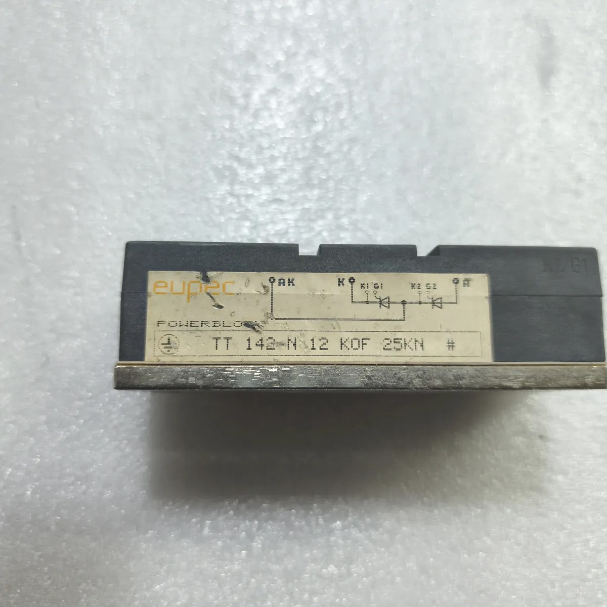 EUPEC TT 142-N 12 KOF 25KN POWERBLOCK DUAL THYRISTOR MODULE