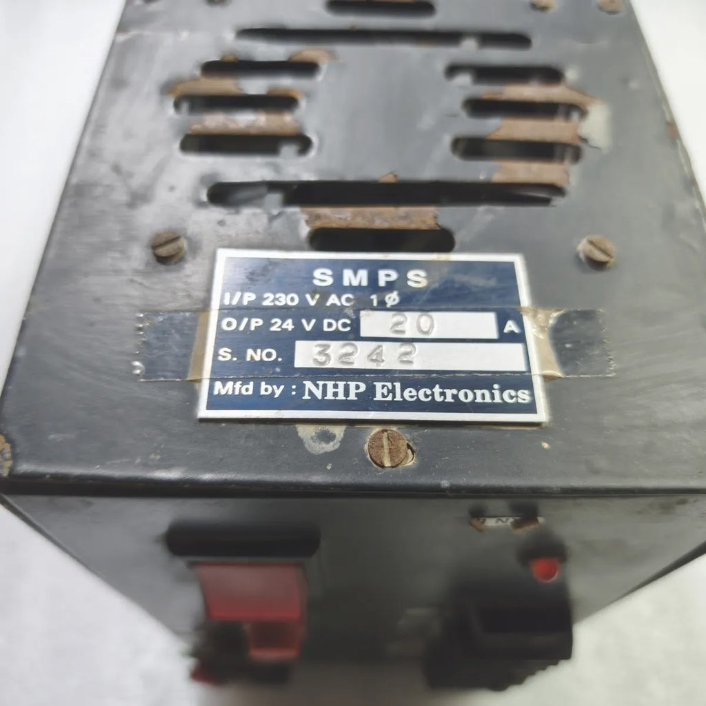 NHP ELECTRONICS SMPS SWITCHED MODE POWER SUPPLY 230V AC INPUT 24V DC 20A OUTPUT