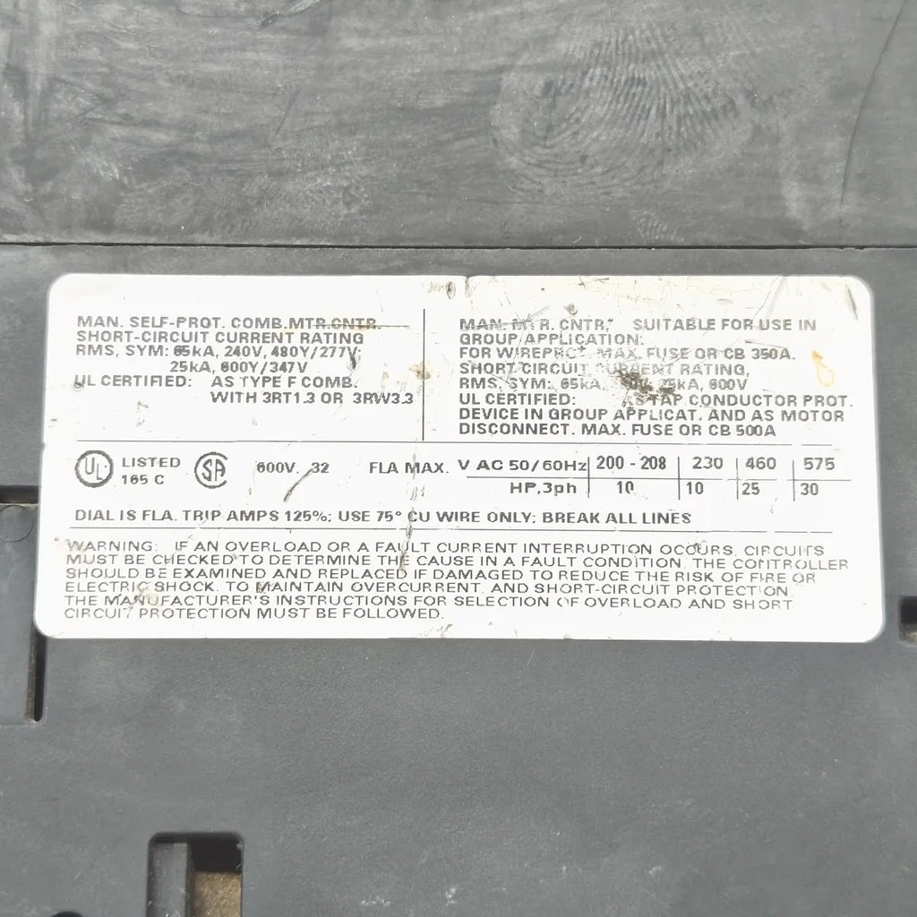 SIEMENS 3RV1031-4EA10 SIRIUS Motor Starter Protector 22-32A max 690V 50kA