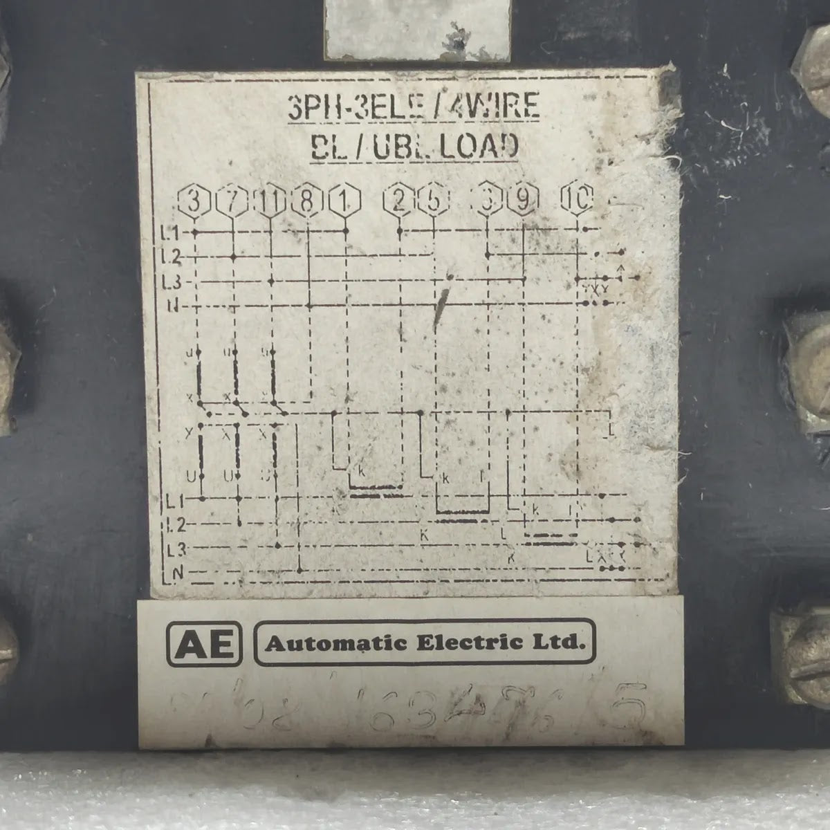 AUTOMATIC ELECTRIC AE Power Factor Meter Cos Phi 1A 110V
