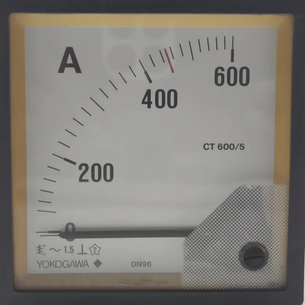 YOKOGAWA DN96A31/CJ AC Ammeter Panel Meter 0-600A CT 600/5A