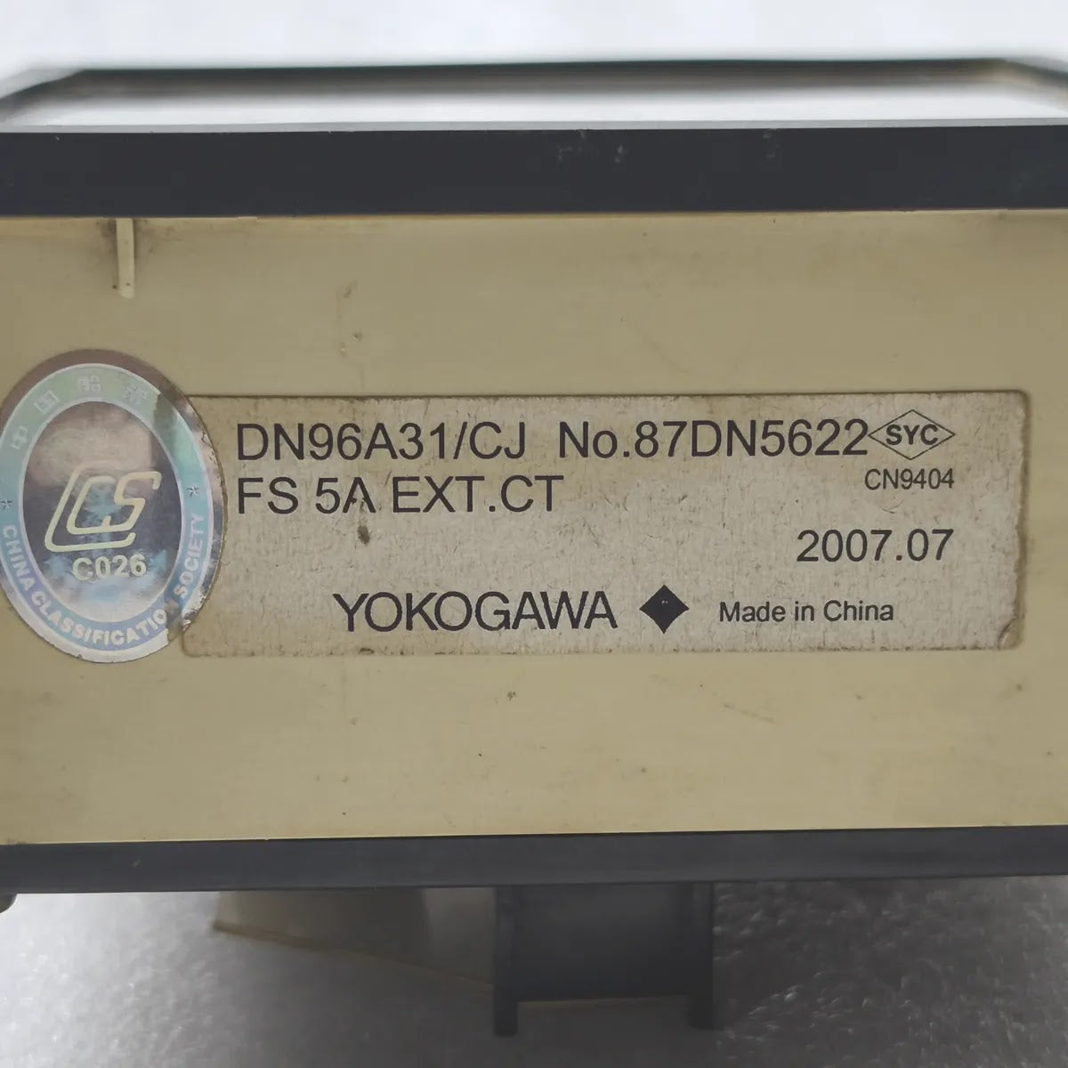 YOKOGAWA DN96A31/CJ AC Ammeter Panel Meter 0-600A CT 600/5A