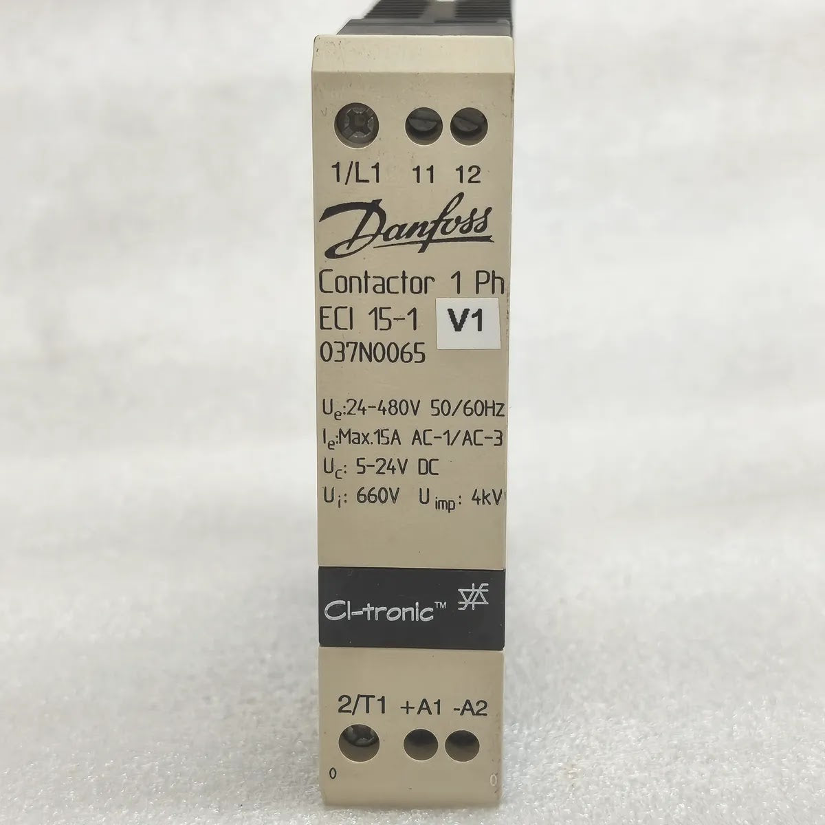 DANFOSS ECI 15-1 037N0065 CI-TRONIC 1-PHASE SOLID STATE CONTACTOR 15A 480V