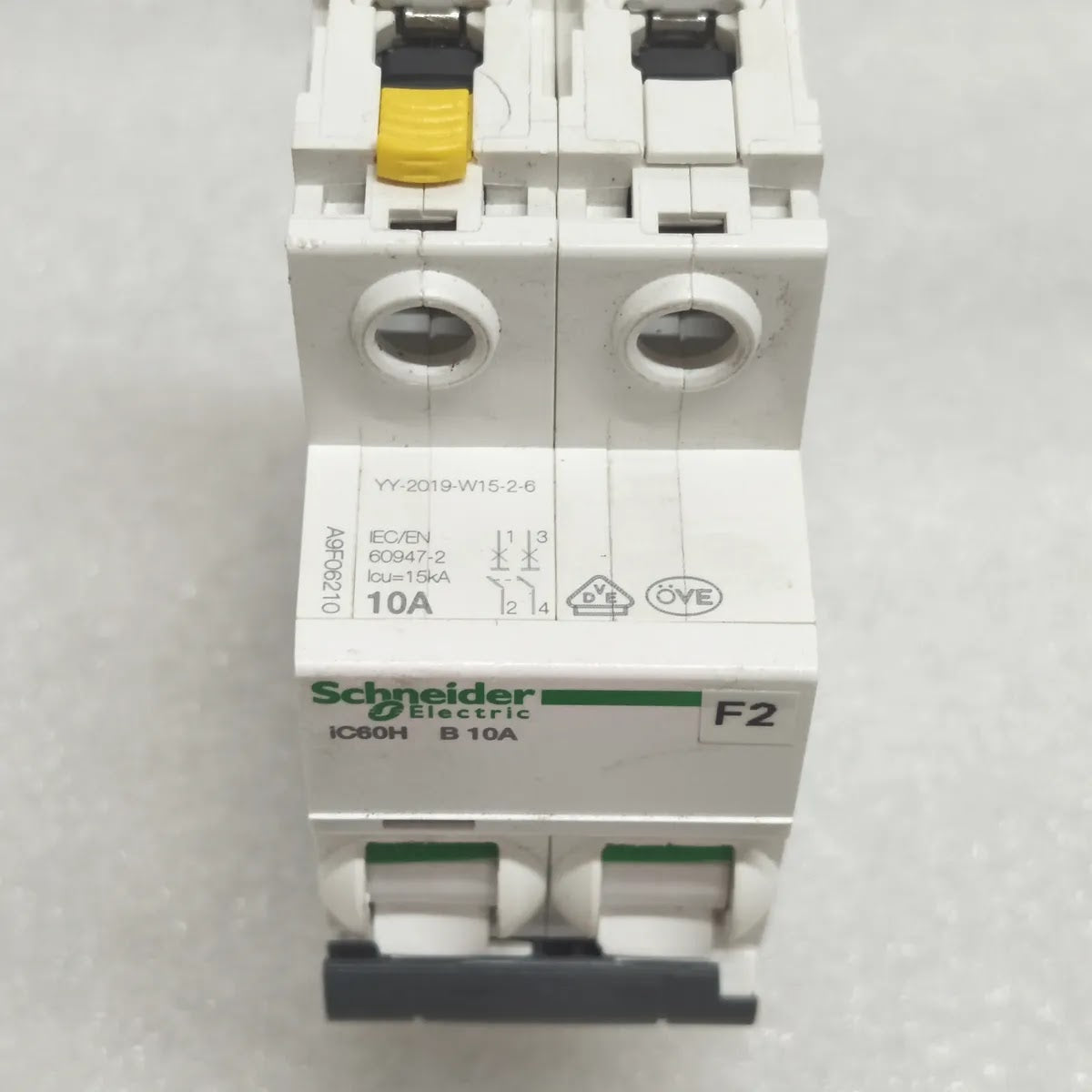 S Electric iC60H Miniature Circuit Breaker B 10A 2P A9F06210