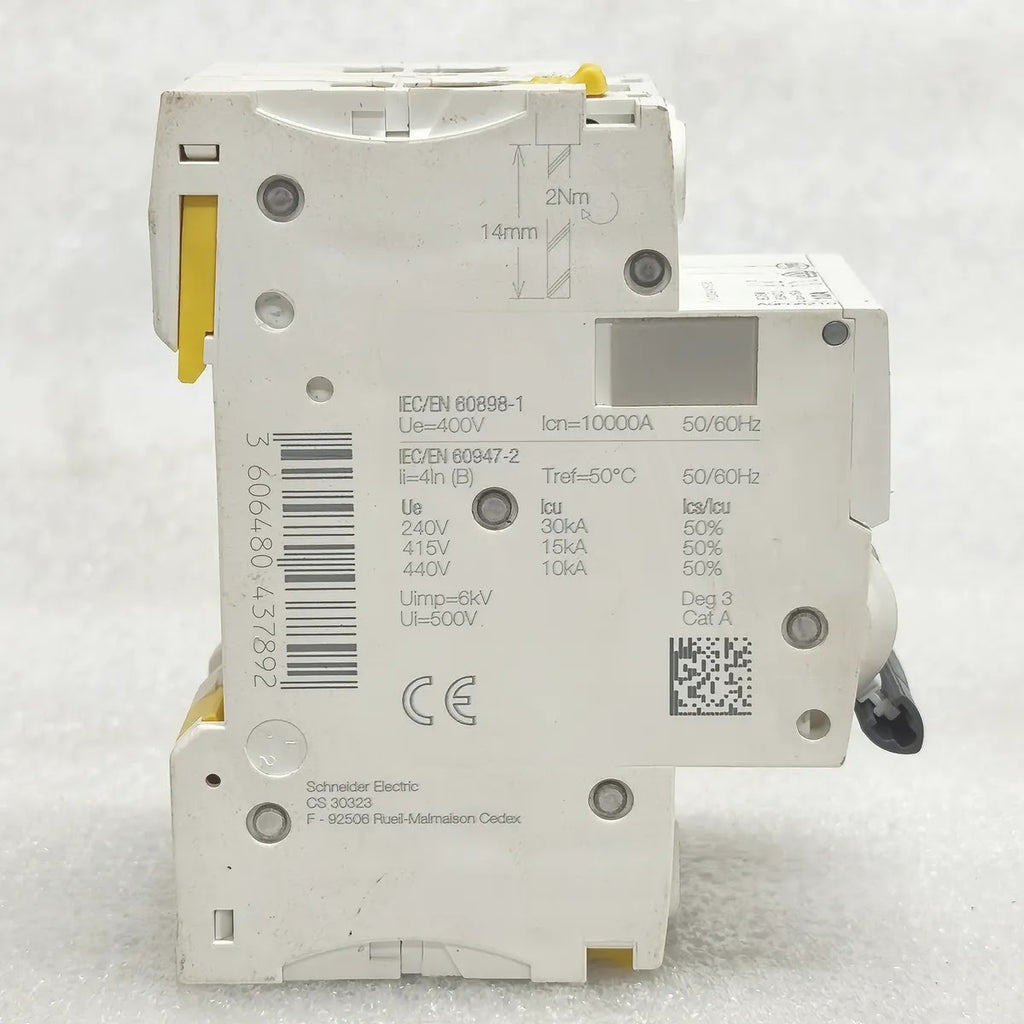 S Electric iC60H Miniature Circuit Breaker B 10A 2P A9F06210