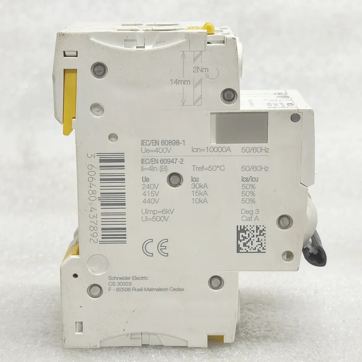 S Electric iC60H Miniature Circuit Breaker B 10A 2P A9F06210